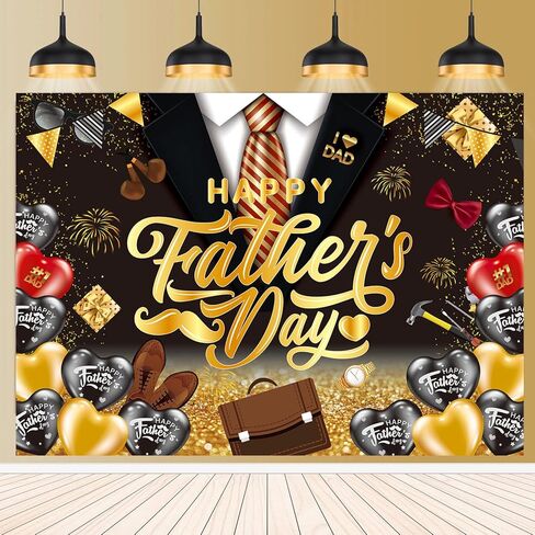 Happy Father's Day Banner Backdrop I Love Dad Fathers Day Decorations 7x5FT Blue and Silvery Balloons Thank You Daddy Background Best Dad Ever Party Supplies Photo Props in Saudi Arabia