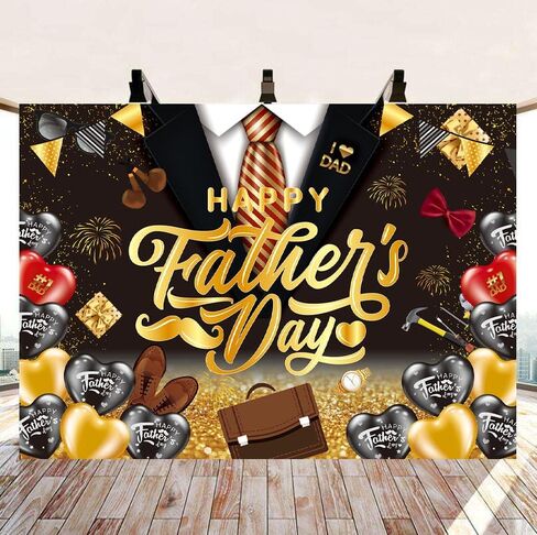 Happy Father's Day Banner Backdrop I Love Dad Fathers Day Decorations 7x5FT Blue and Silvery Balloons Thank You Daddy Background Best Dad Ever Party Supplies Photo Props in Saudi Arabia