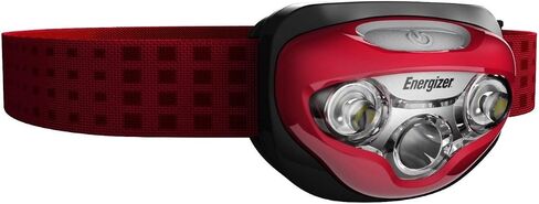 Energizer Vision HD+ LED Headlamp, Durable, Bright Headlamp for Outdoors, Camping and Emergency Light for Adults and Kids, Batteries Included, Pack of 1, Red in Saudi Arabia