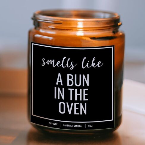 YouNique Designs Pregnancy Announcement Candle for Grandparents Dad Family Uncle Aunt, 9 Oz, Pregnancy Reveal to Parents, White All Natural Soy Vegan Aromatherapy Candles (Lavender & Vanilla A) in Saudi Arabia