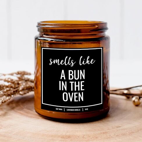 YouNique Designs Pregnancy Announcement Candle for Grandparents Dad Family Uncle Aunt, 9 Oz, Pregnancy Reveal to Parents, White All Natural Soy Vegan Aromatherapy Candles (Lavender & Vanilla A) in Saudi Arabia
