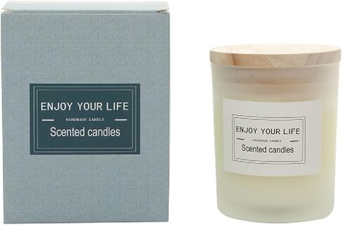 شمعة معطرة باللافندر، 6 أونصة حرق 40 ساعة، شموع معطرة للمنزل| شموع الربيع| شمعة برطمان أبيض | شموع الصويا، شموع طويلة الأمد | هدايا شموع للرجال والنساء (خشب اللافندر، 6 أونصة) in Kuwait