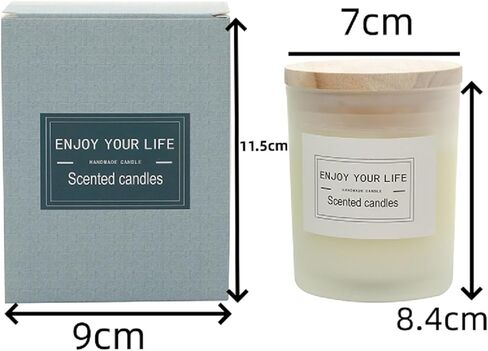 شمعة معطرة باللافندر، 6 أونصة حرق 40 ساعة، شموع معطرة للمنزل| شموع الربيع| شمعة برطمان أبيض | شموع الصويا، شموع طويلة الأمد | هدايا شموع للرجال والنساء (خشب اللافندر، 6 أونصة) in Kuwait