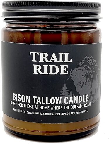 Apple Moonshine Scented Candle, 8 oz, Pure Bison Tallow, Low Smoke, Traditional, Glass Jar in Saudi Arabia
