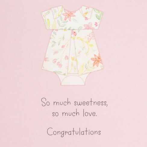 Hallmark Signature Baby Shower Card for New Parents (Baby Clothes) Welcome New Baby, Congratulations, Gender Reveal in Saudi Arabia