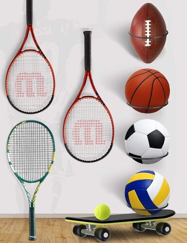 4 قطع حامل كرة القدم وكرة السلة جدار جبل معدني متعدد الوظائف حامل الكرة جدار جبل الرياضة الكرة تخزين لكرة السلة كرة القدم الكرة الطائرة كرة القدم الرجال الأولاد غرفة الرياضة ديكور in Kuwait