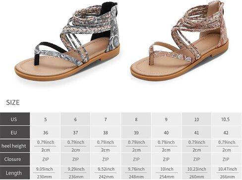 FRALOSHA Womens Sandals Summer Flat Thong Cross Strappy Beach Gladiator Shoes with Zipper in Saudi Arabia