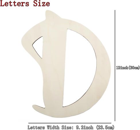 12 Inch Unfinished Wooden Letter I, Large Wood Letters for DIY Crafts, Thickness 1/8" Blank Unfinished Wooden Alphabet for Home Wall Decor DIY Letters Crafts in Saudi Arabia