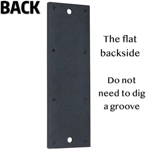 مجموعة سحب إصبع مقبض باب الحظيرة مقاس 7 بوصات (عبوة واحدة) باللون الأسود | مقبض غير مرئي بسيط وحديث شديد التحمل للبوابات والجراجات وباب الحظيرة وباب الجيب | مع قاعدة مسطحة سهلة التركيب in Kuwait