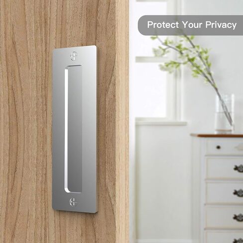 مجموعة سحب إصبع مقبض باب الحظيرة مقاس 7 بوصات (عبوة واحدة) باللون الأسود | مقبض غير مرئي بسيط وحديث شديد التحمل للبوابات والجراجات وباب الحظيرة وباب الجيب | مع قاعدة مسطحة سهلة التركيب in Kuwait