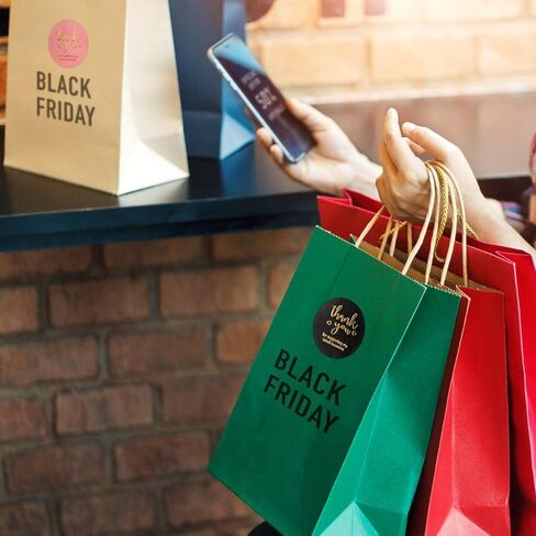 500 قطعة مقاس 1.5 بوصة ملصقات شكرًا لك، شكرًا لك على دعم ملصقات أعمالي الصغيرة، ملصقات شكرًا لك للتغليف، ملصقات شكر سوداء للأعمال، ملصقات ذاتية اللصق in Kuwait