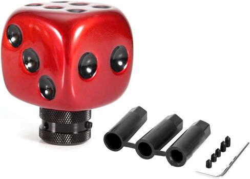Tbest Gear Shift Knob,Rat Rod,Dice Gear Knob,Gear Shift Head Gear Shift Accessories Car Modified Dice Gear Shift Knob Stick Lever Shifter Universal(Red) in Saudi Arabia