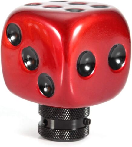 Tbest Gear Shift Knob,Rat Rod,Dice Gear Knob,Gear Shift Head Gear Shift Accessories Car Modified Dice Gear Shift Knob Stick Lever Shifter Universal(Red) in Saudi Arabia