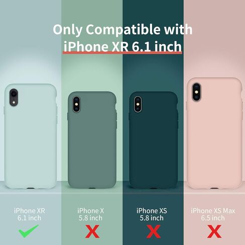 Cordking for iPhone XR Case, Silicone Ultra Slim Shockproof Phone Case with [Soft Anti-Scratch Microfiber Lining], 6.1 inch, Midnight Green in Kuwait