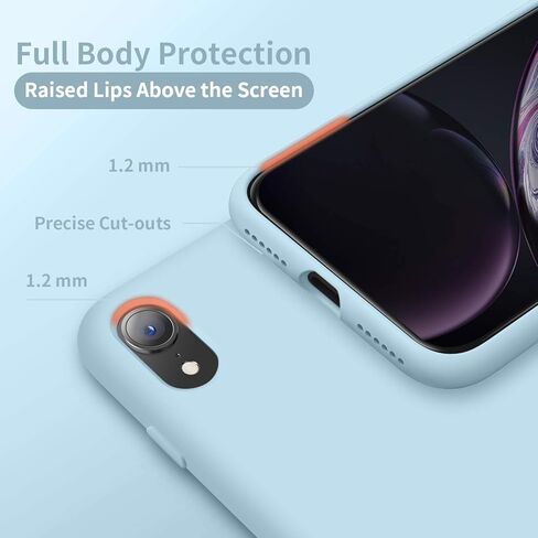 Cordking for iPhone XR Case, Silicone Ultra Slim Shockproof Phone Case with [Soft Anti-Scratch Microfiber Lining], 6.1 inch, Midnight Green in Kuwait