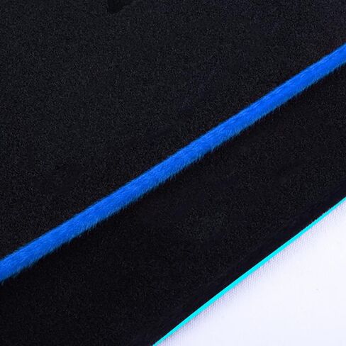 غطاء لوحة عدادات السيارة، مناسب لسيارة Toyota CHR 2017-2022 غطاء ظل الشمس القوي مناسب حسب الطلب ومضاد للانزلاق لوحدة التحكم المركزية، فلانيل (أسود مع حافة زرقاء) in Kuwait