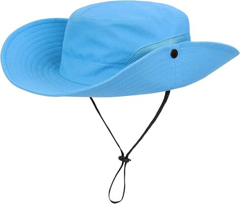 Kids Sun Hat with Ponytail Hole UV Protection Wide Brim Girls Sun Hat Kids Fishing Hat Sun Hats for Girls in Saudi Arabia
