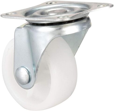 uxcell Swivel Caster Wheels 1" Polypropylene with 360 Degree Top Plate 11LBS Capacity for Furniture Carts Workbench, White, Pack of 4 in Saudi Arabia