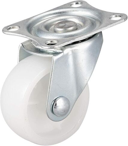 uxcell Swivel Caster Wheels 1" Polypropylene with 360 Degree Top Plate 11LBS Capacity for Furniture Carts Workbench, White, Pack of 4 in Saudi Arabia