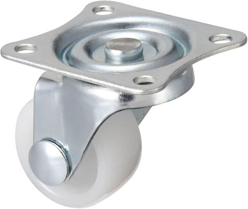 uxcell Swivel Caster Wheels 1" Polypropylene with 360 Degree Top Plate 11LBS Capacity for Furniture Carts Workbench, White, Pack of 4 in Saudi Arabia