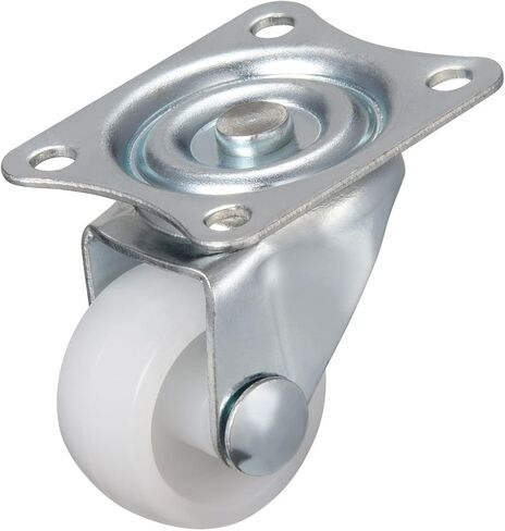 uxcell Swivel Caster Wheels 1" Polypropylene with 360 Degree Top Plate 11LBS Capacity for Furniture Carts Workbench, White, Pack of 4 in Saudi Arabia
