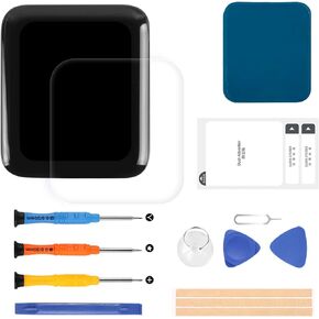 For Apple Watch SE 40mm 44mm Screen Replacement For Apple Watch SE LCD Dispaly Touch Screen Digitizer Assembly Repair Parts Kit with Free Tempered Glass + Tools (For Watch SE 40MM)