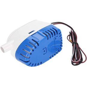 12V Boat Bilge Pump, Fully Automatic Water Bilge Pump 100gph Fully Submersible Marine Electric Pump with Float Switch for Boat, Pools