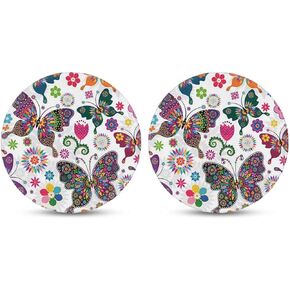 Horeset Cup Pads Set of 2 Aztec Style Design Car Coaster for Office Tabletop Decor Christmas Accessory Kitchen Desk Round Bottle Coasters