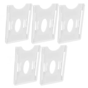 Windshield Badge Holder, Long Life 5 Pcs. Easy Installation IC Card Holder 90x60x7mm ABS for Vehicle Management (with Sticker)