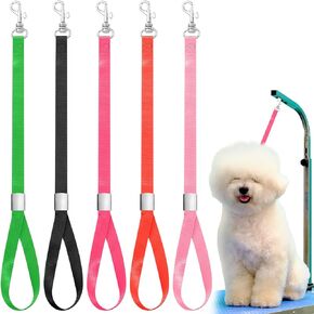 5 Pcs Pet Grooming Loops Nylon Pet Bathing Tether Straps Restraint Noose Dog Grooming Loop Adjustable Fixed Dog Cat Safety Rope for Groomer Table Bathtub, Vibrant Colors