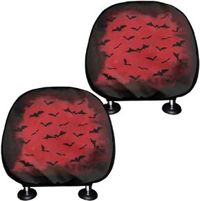 Buybai Custom Headrest Covers, 2pcs Luxury HeadRest Cover with Universal Fits to All Car Models Gift