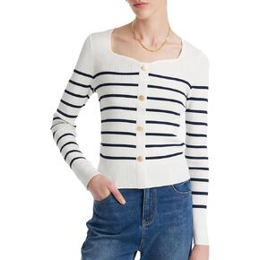 Long Sleeve Crop Tops for Women Trendy Knitted Basic Shirts Business Casual