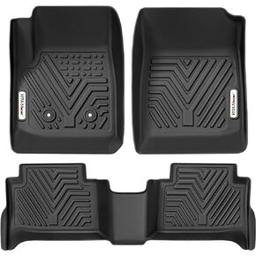 YITAMOTOR Floor Mats Compatible with 2015-2022 Chevy Colorado Crew Cab/GMC Canyon Crew Cab, Custom Fit Floor Liners, 1st & 2nd Row All Weather Protection, Black