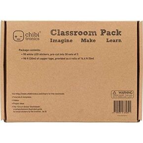 Classroom Pack of 30 Red, 30 Yellow and 30 Blue LED Circuit Stickers - Full Stem/Steam kit - for Educators in The Classroom - Paper Circuits - Peel and Stick Circuits