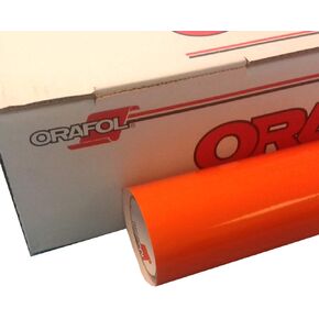 24" x 10 Ft Roll of Glossy Oracal 651 Light Orange Vinyl for Craft Cutters and Vinyl Sign Cutters