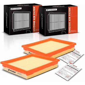 A-Premium 2-PC Engine Air Filter Compatible with Infinit EX35, EX37, G25, G35, G37, Q40, Q60, QX50 & Nissan 350Z, 370Z, 2007-2020, Replace# 16546JK20A