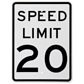 SmartSign "Speed Limit 20" MUTCD Sign | 18" x 24" 3M Engineer Grade Reflective Aluminum
