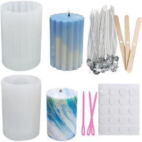 Candle Making Kit Resin Silicone Soap Molds Candle Wax Making Supplies Candle Molds for Candle Making DIY Aromatherapy Candles Molds Home Decoration Molds