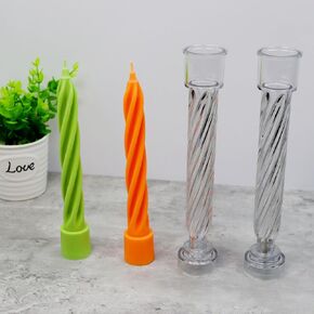 Spiral Candle Mold for Candle Making Aromatherapy Pillar Candle,Taper Candle Mould Making Supplies Kit,Plastic Candle Casting Making for Candle Mold Crafts Home Decorate (01)