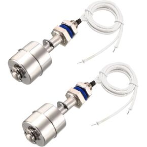 uxcell Stainless Steel Float Switch for Water Pump Tank swim pool garden pond Liquid Water Level Sensor M11 76mm Length 2Pcs