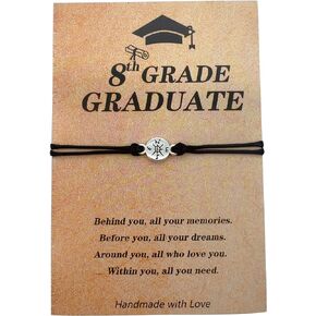8th Graduation Gifts for Her/Him,Compass Bracelet for Women Men Girls,High School Graduation Gifts for Classmates Girls Daughter