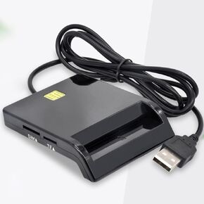 RIIPOO DOD USB Common Access (CAC) Smart Card Reader, USB to SIM Card, SD, TF Card Reader Compatible with Mac OS, Windows, Linux, [Don't Support VA PIV Card]