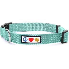 Pawtitas Reflective Dog Collar Adjustable Dog Collars for Small Dogs Puppy Collar Extra Small Dog Collar Teal Dog Collar
