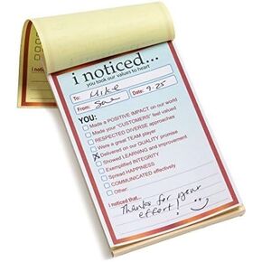 Trainers Warehouse I Noticed Pads - Appreciation Notes in Duplicate, Great for Educational and Team Building Purposes (3/Set)