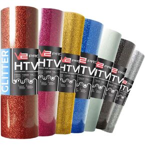V2 Pro Hyper Glitter Heat Transfer Film HTV (7 Bundle, 10" x 13")