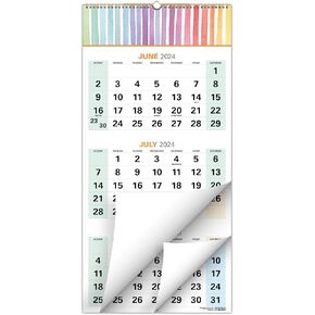 Global Printed Products 2024-2025 Wall Calendar - 13"x27" - Colorful, Vibrant, Fun and Fashionable Monthly Calendar - Runs from July 2024 Through December 2025 (Assorted Patterns)