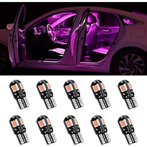 10 PCS T10 Car LED Interior Bulb Lights, 8000K 5730-8SMD Car Side Wedge Light, Map Dome Courtesy LED License Plate Light Bulb, Universal 12V Error Free Lamp Led Lights for Cars (Green)