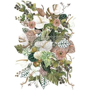 Redesign With Prima Decor Transfers® Anthurium Total Sheet Size 24x35,Cut Into 3 Sheets 655350656393