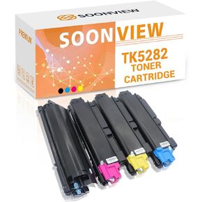 TK-5282 High Yield Toner Cartridge TK-5282K TK-5282C TK-5282M TK-5282Y Replacement for Kyocera EcoSys M6235cidn M6635cidn P6235cdn Printer (KCMY)