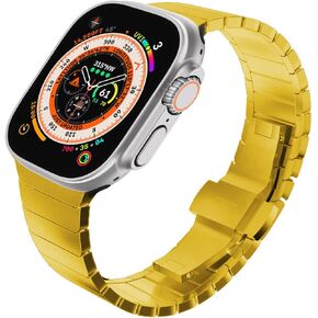 [RECOMMENDED by NYT Wirecutter] Stainless Steel Band Compatible for Apple Watch Band Ultra 2/1 49mm Series 9/8/7 45mm/41mm Series SE/SE2022/6/5/4 44mm/40mm Series 3/2/1 42mm/38mm
